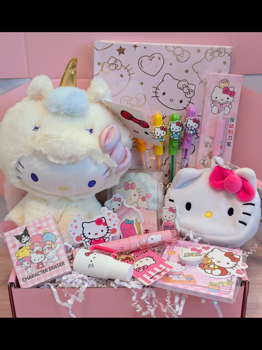 Hello Kitty Plush Unicorn Gift Set